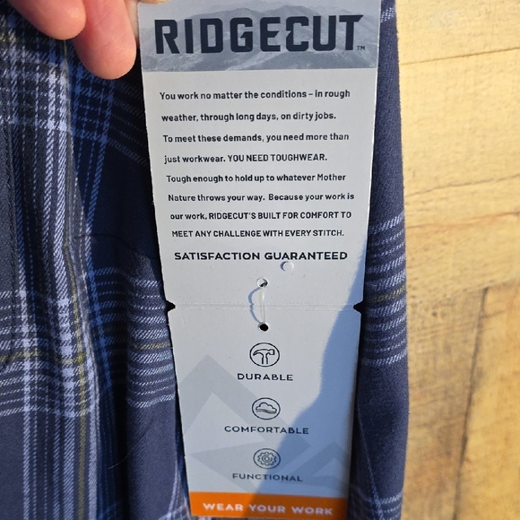 Upcycled Plaid Button Down Shirt with Wolf Design - Picture 10 of 11